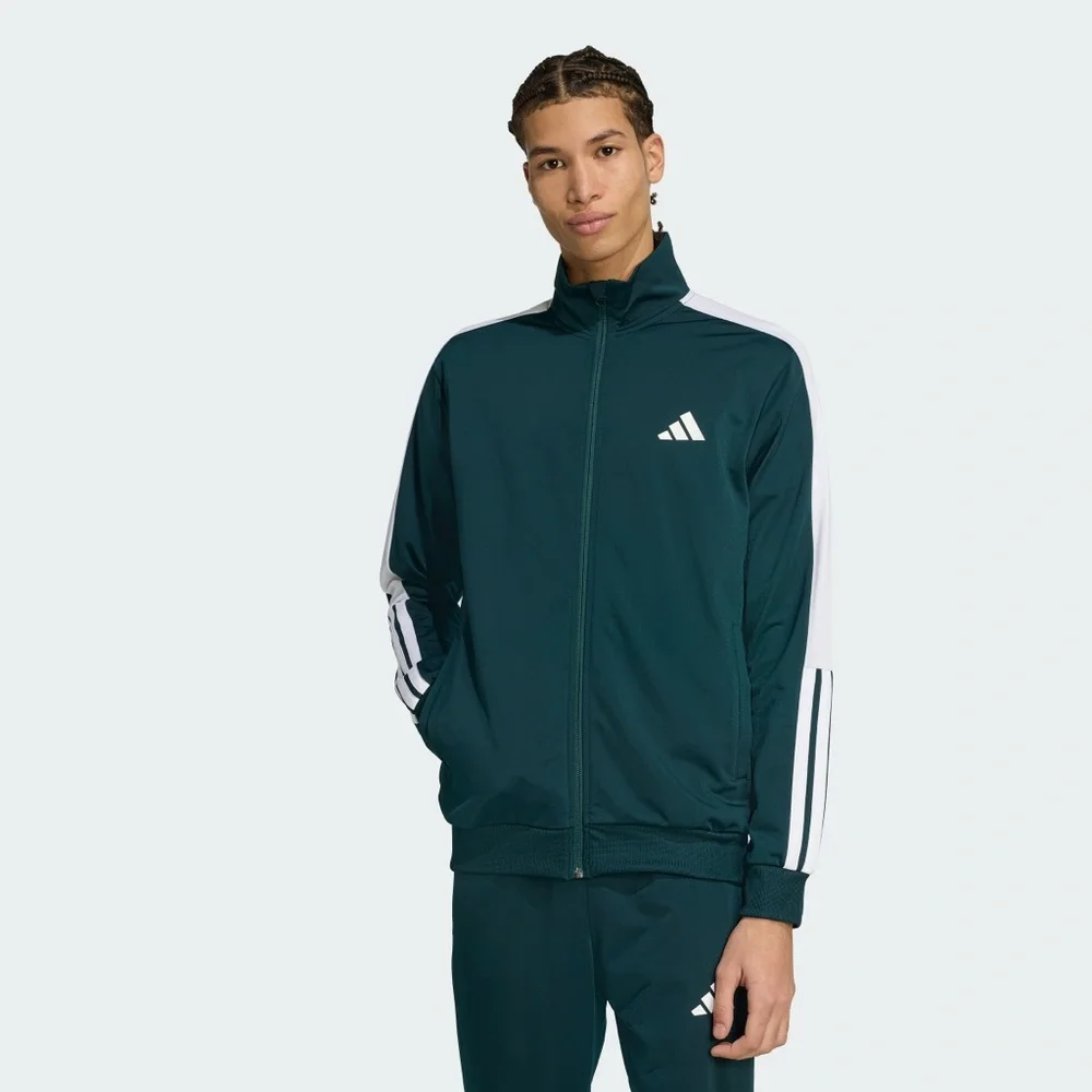 Adidas Teal and White Colorblock Track Jacket NWOT